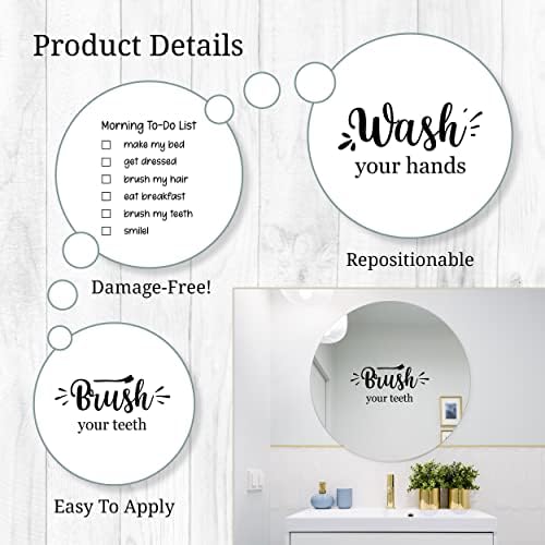 Wash Your Hands Bathroom Wall Decals Black Vinyl Stickers