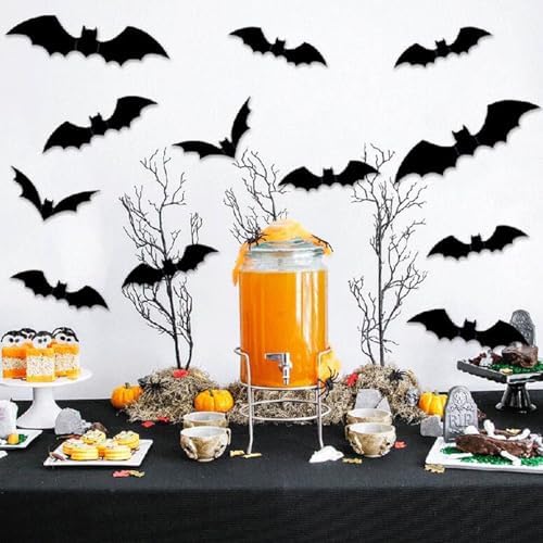 Halloween Bats Decoration 16PCS 3D Realistic PVC Stickers