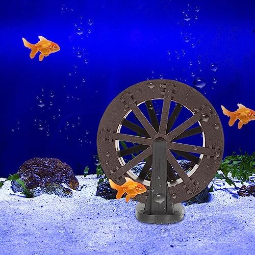 Yardwe Miniature Plastic Water Wheel Fountain Decor