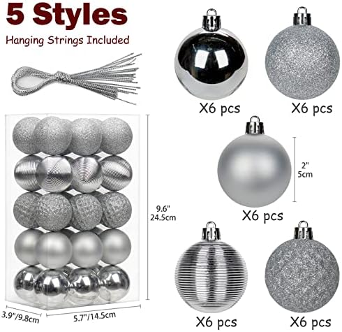 30PCS Shatterproof Gold Christmas Tree Balls