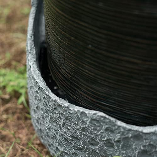 Modern Polyresin Water Fountain with Lights