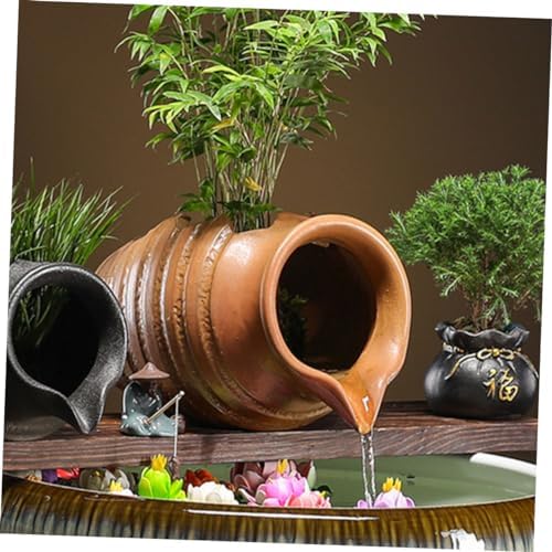 Ceramic Water Fountain Jar for Indoor and Outdoor Decor
