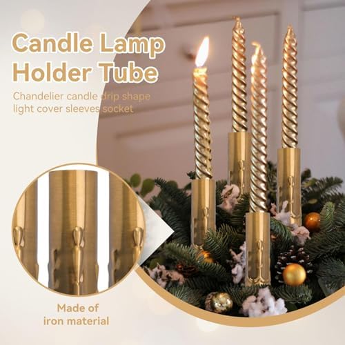 Chandelier Candle Covers 10PCS E14 3 Inch Socket Covers with Drip Design