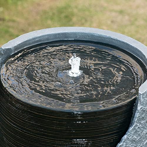 Modern Broken Urn Water Fountain with Light Gray
