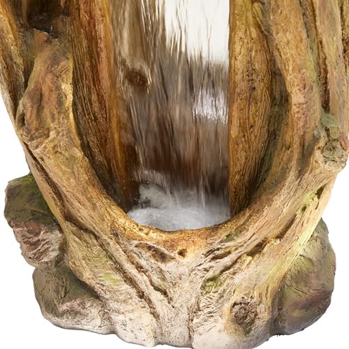 Alpine Corporation 3 Tier Waterfall Fountain with LED Lights