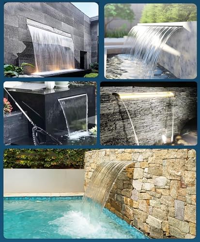 Customizable Stainless Steel Waterfall Spillway for Garden and Pond
