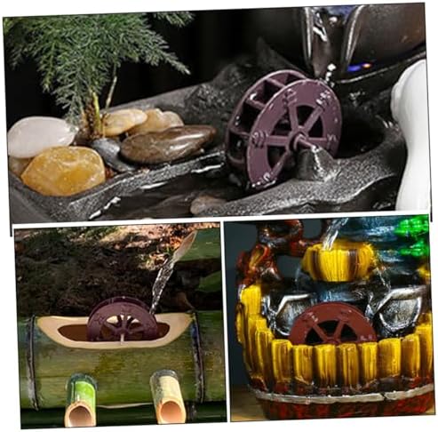 10Pcs Miniature Rotating Fountain Wheels for DIY Tabletop Waterfalls