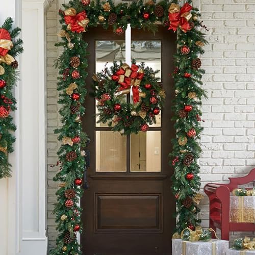 Adjustable Wreath Hanger for Front Door 15 to 25 Length White