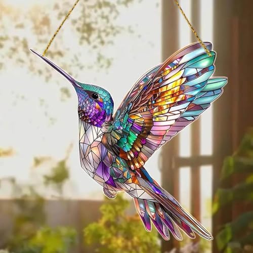 Hummingbird Acrylic Window Hanging Ornament Decor