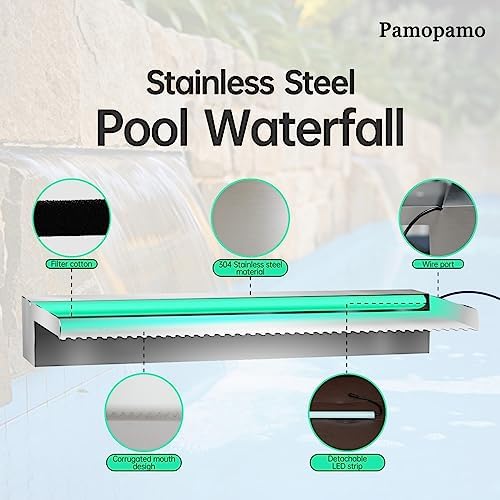 Pamopamo Pool Waterfall Spillway with LED Light 1