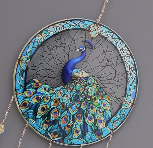 Blue Peacock Dream Catcher for Home Decor