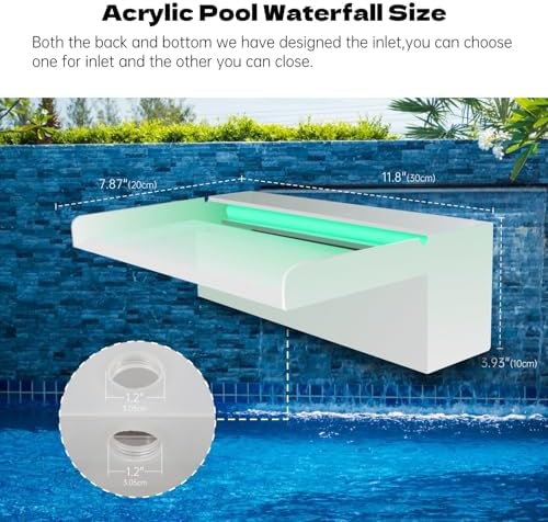 Pamopamo Pond Waterfall Spillway with LED Light
