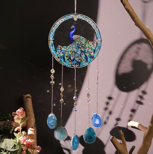 Blue Peacock Dream Catcher for Home Decor