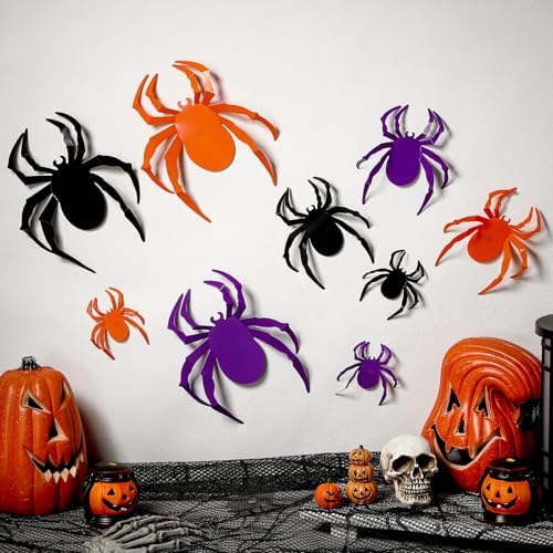 Geelin 60 Pcs Halloween Spider Wall Stickers