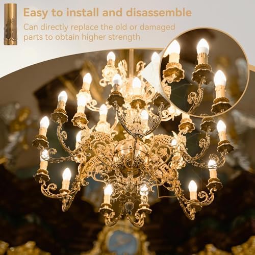 Chandelier Candle Covers 10PCS E14 3 Inch Socket Covers with Drip Design