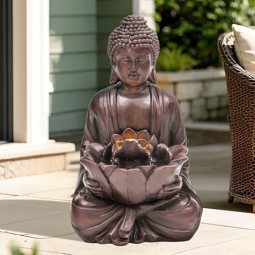 189 Inch Buddha Fountain with LED Lights and Pump