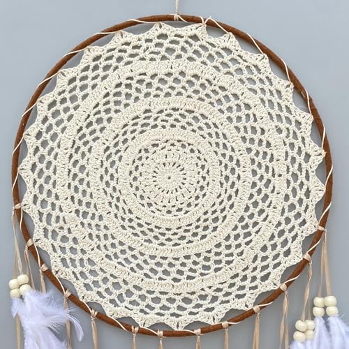 Malicosmile 118 Inch Large White Dream Catcher Wall Decor