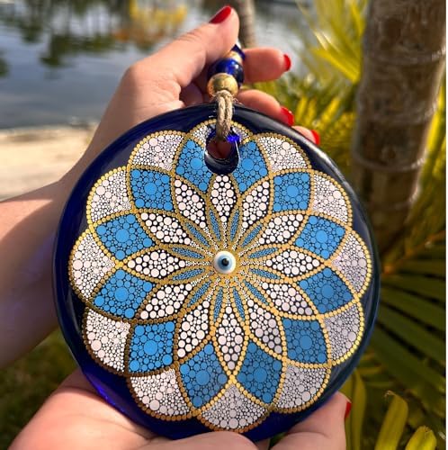 Macroria Mandala Stained Glass Evil Eye Wall Hanging