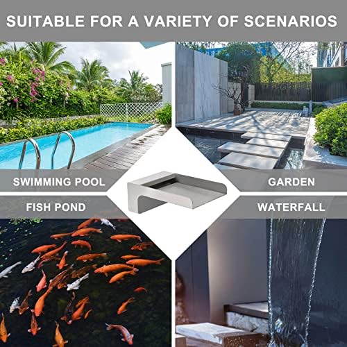 PONDO 304 Stainless Steel Waterfall Spout for Ponds and Pools