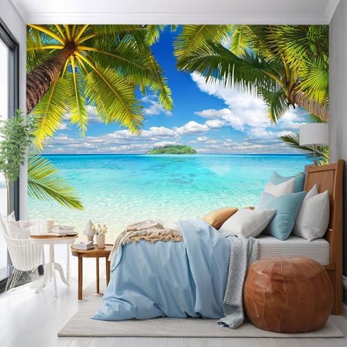 XMPMBM Beach Palm Tree Wall Mural Large Decorative Wallpaper