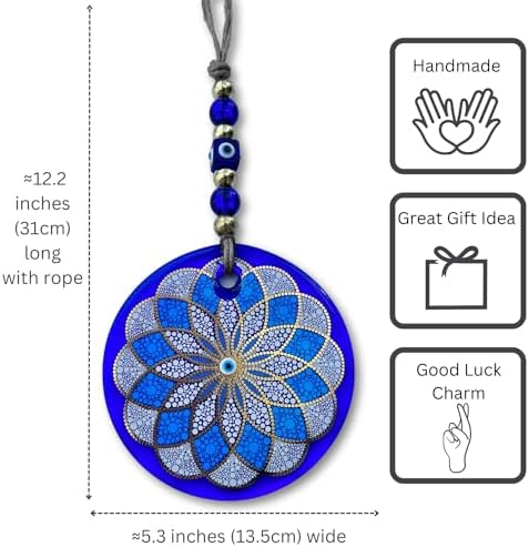 Macroria Mandala Stained Glass Evil Eye Wall Hanging