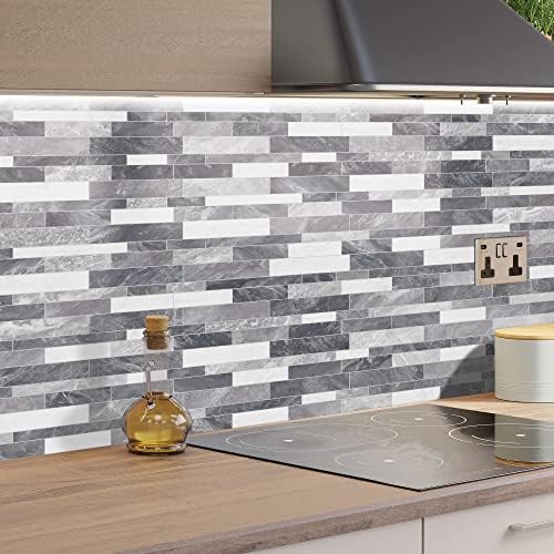 SUNWINGS 10 Sheet Peel and Stick Faux Brick Backsplash Tiles