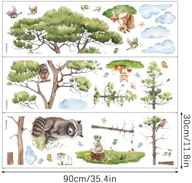 Woodland Animals Wall Decals for Kids Bedroom