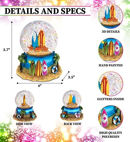 CoTa Global Cool Summer Surf Boards Snow Globe