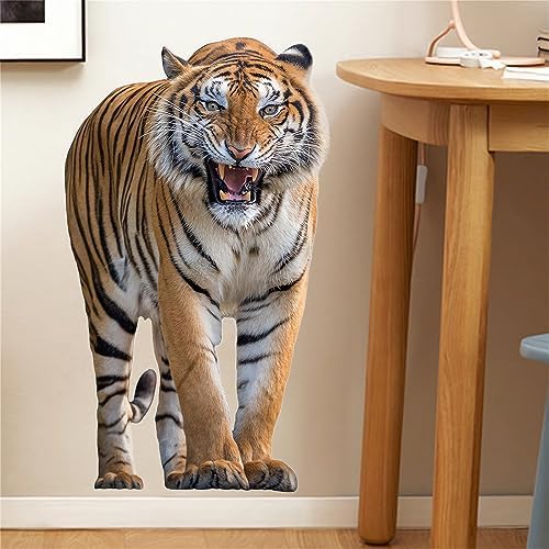Ferocious Tiger Wall Sticker Realistic Animal Decal