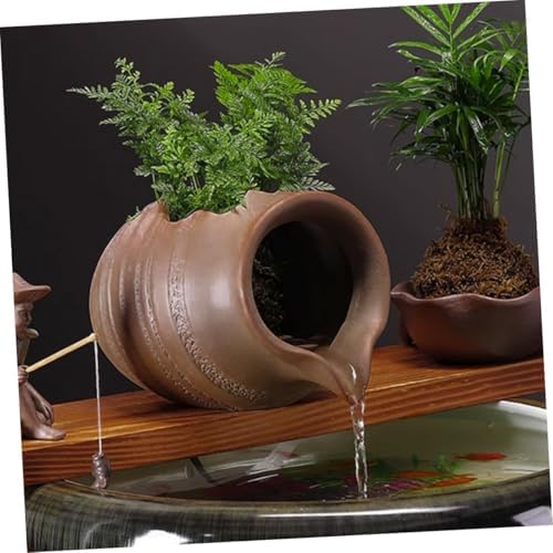 Ceramic Jar Water Fountain Decor for Outdoor Garden and Fish Tank