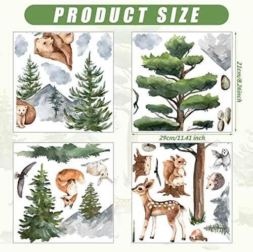 Jungle Animals Wall Decals for Kids Bedroom Playroom Decor