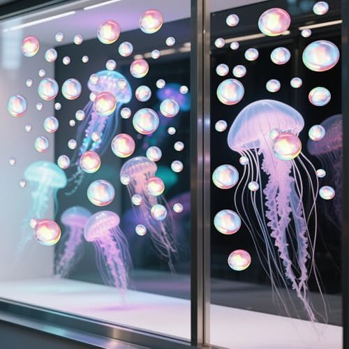 4 Sheets Bubble Wall Decals Under The Sea Birthday Decor