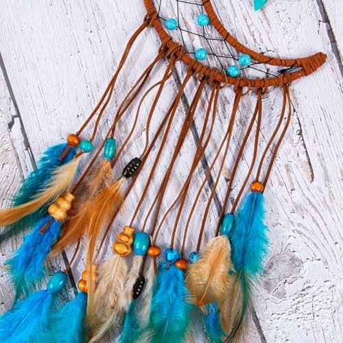2 Pack DIY Feather Dream Catcher Kits Turquoise Boho Decor