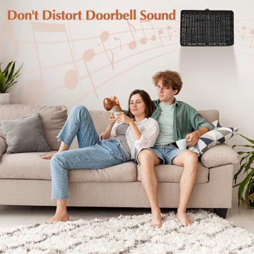 QQKISSSKY Doorbell Chime Cover Box Black