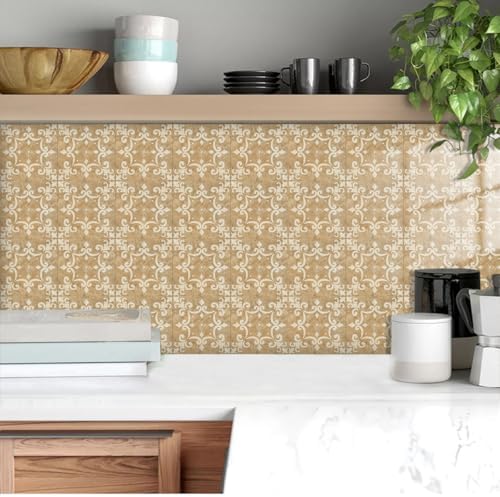 25 PCS Moroccan Style Tile Sticker for Bathroom and Kitchen Backsplash