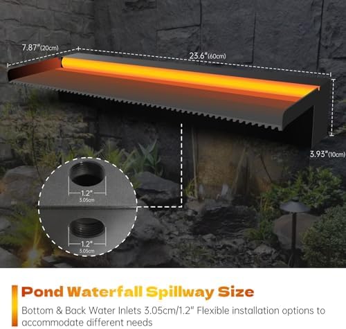 Pamopamo Pool Waterfall Spillway with LED Light