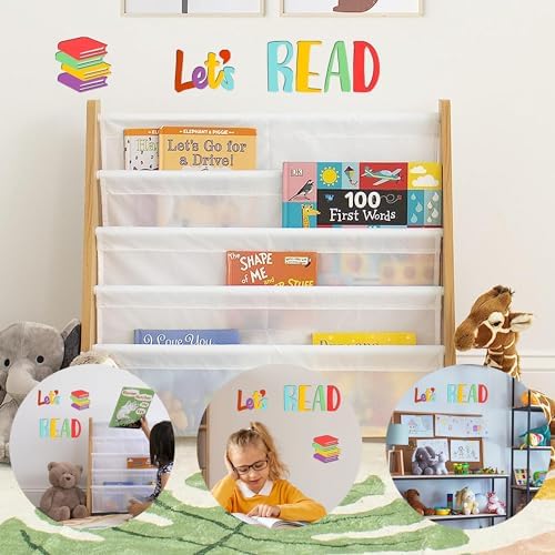Lets Read Wall Decals for Kids Room Decor