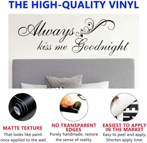 SEATUNE Always Kiss Me Goodnight Wall Decals