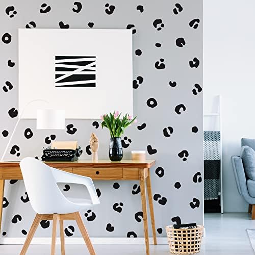 Black Vinyl Jungle Cheetah Spot Wall Decals