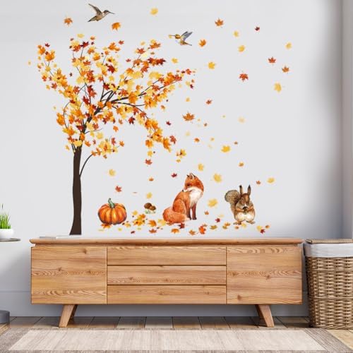 Fall Maple Tree Wall Decals Autumn DIY Decor
