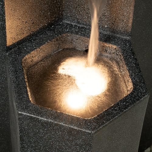 2795 Inch H Outdoor Water Fountain with LED Light and Pump