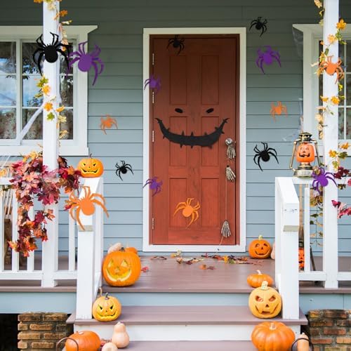 Geelin 60 Pcs Halloween Spider Wall Stickers