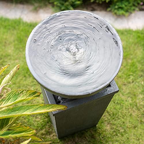 Enhance Outdoor Charm with 445 Inch Polyresin Water Fountain