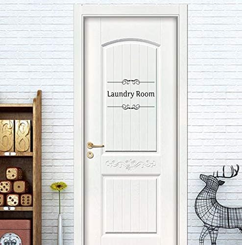 Bestjybt DIY Removable Washroom Toilet Door Wall Sticker