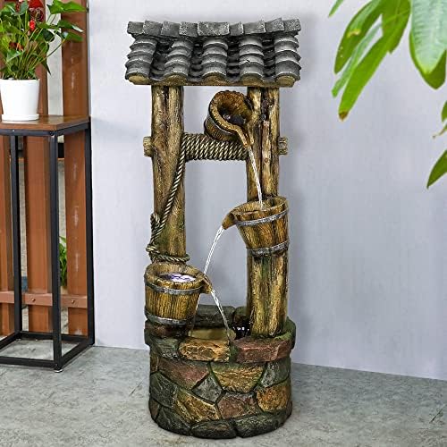 Wishing Well Water Fountain 393 Inches Rustic Outdoor Decor