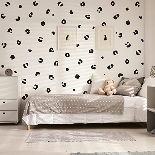 Black Vinyl Jungle Cheetah Spot Wall Decals