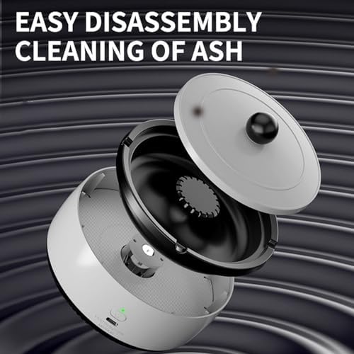 2 in 1 Air Purifier Ashtray USB Rechargeable White