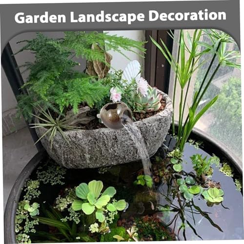 Kisangel Ceramic Jar Fountain Decor Outdoor Garden Bird Fountain