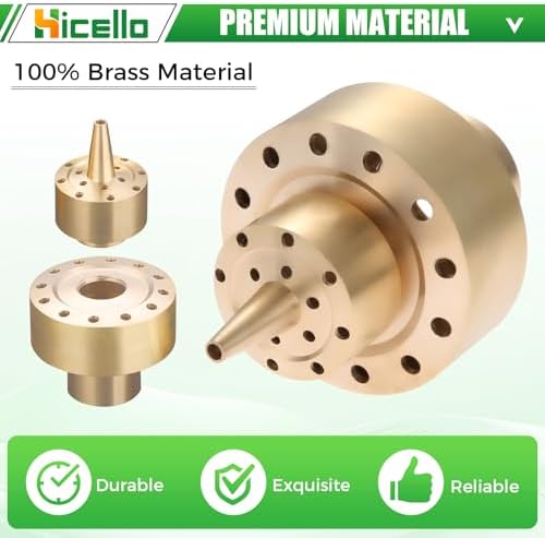 1 Inch Brass Fountain Nozzle - 15M Spray Height 13M Coverage