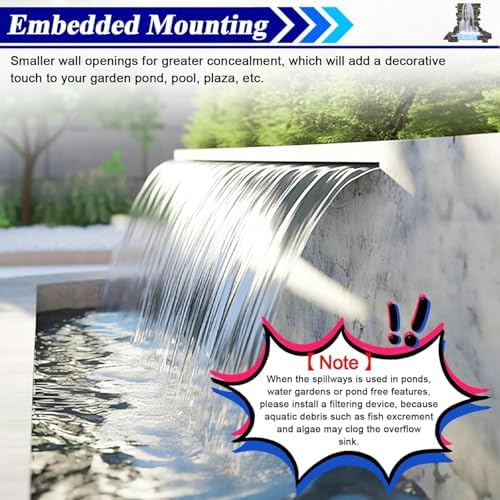 RemySAOS Waterfall Spillway for Ponds and Fountains